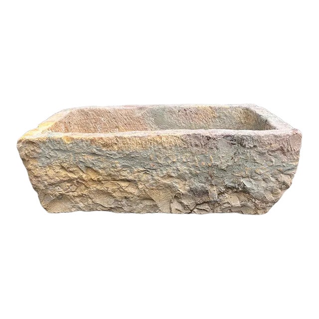 Vintage Jaisalmer Sandstone Trough For Sale