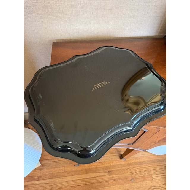 Late 20th Century Metal Tole "Peas in Bowl" English Decorative Large Tray For Sale - Image 5 of 7