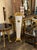 Metal Empire Design Carrara Marble and Gilt Bronze Pedestal For Sale - Image 7 of 7