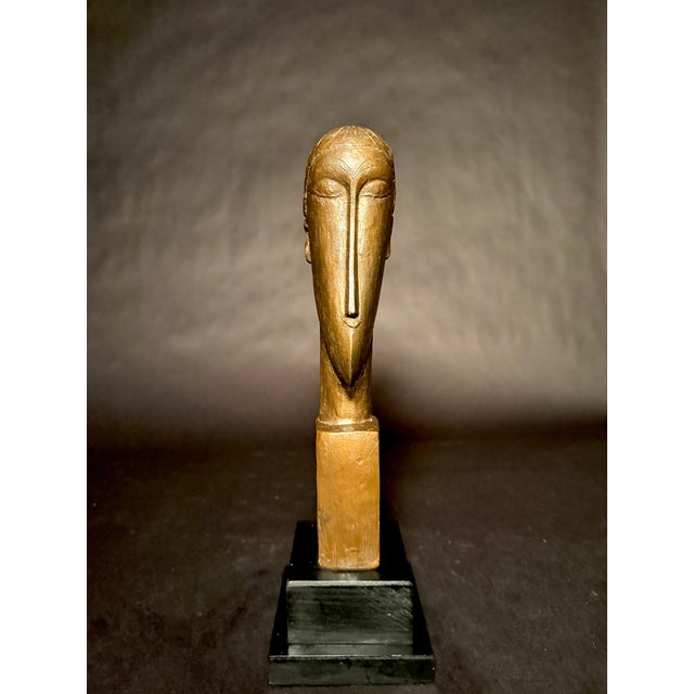 Mid-Century Modern Austin Productions "Tête De Femme" Sculpture, 1964, After Modigliani For Sale - Image 3 of 7