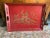 Vintage Red Hand Painted Chinoiserie Tole Tray For Sale - Image 12 of 12