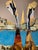 Contemporary Andrea Stella "Golden Beach" Gold Leaf Oil Mixed Media Painting, Coastal Figurative Abstract, Italian Contemporary Art, 2010 For Sale - Image 3 of 8