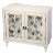 Distressed White Gold Cabinet For Sale