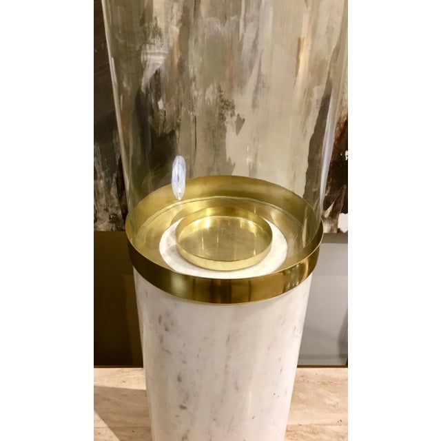 2010s Arteriors Lucy Large Marble Hurricane For Sale - Image 5 of 6