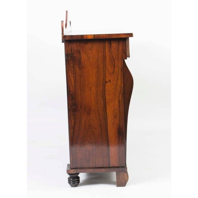 19th Century Regency Brass Inlaid Chiffonier Cabinet For Sale - Image 6 of 10