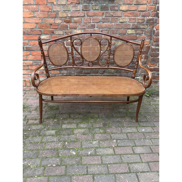 Brown Antique Sofa in Bentwood from Thonet, 1890 For Sale - Image 8 of 15