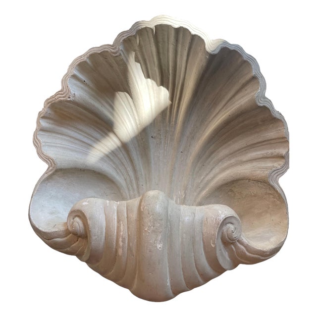 Plaster Shell Wall Lamp, 1950s For Sale