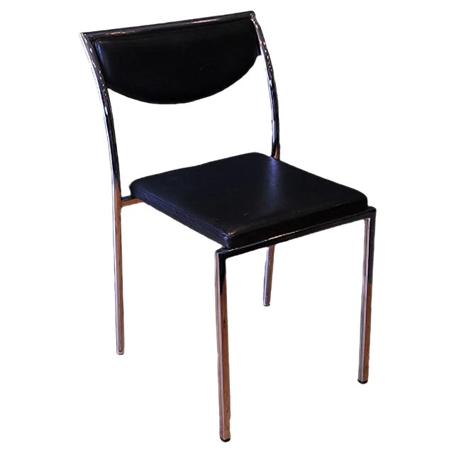 Vintage Modern Desk Chair in Chrome and Leatherette from Zoeftig For Sale