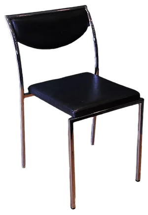 Vintage Modern Desk Chair in Chrome and Leatherette from Zoeftig