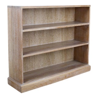 1930s English Limed Bookcase with Original Liming in the Style of Heal's For Sale