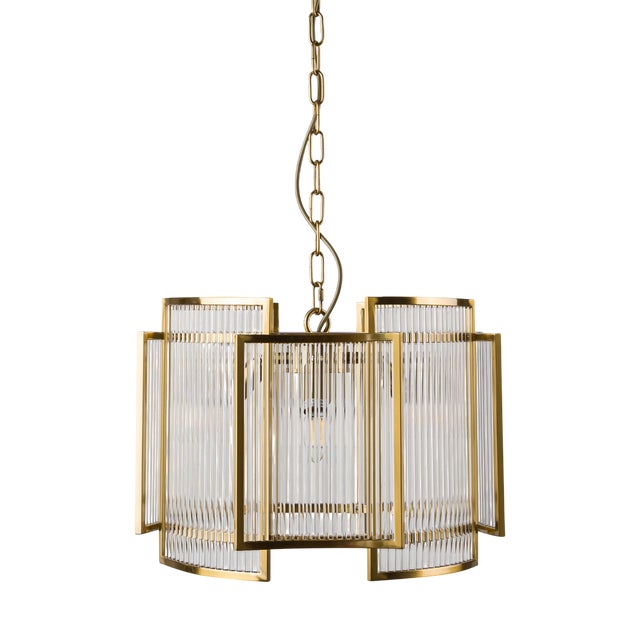 Small Brass Monte Carlo Chandelier from Pure White Lines For Sale