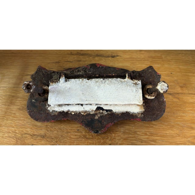 Antique English Door Knocker With Letter Slot For Sale - Image 4 of 5