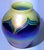 A fine Louis Comfort Tiffany Favrile organic "Pulled Feather" miniature cabinet vase. Circa. 1894-1920. Signed and...