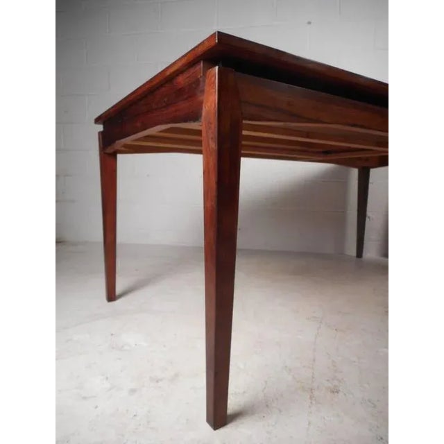 Wood Johannes Andersen Style Mid-Century Rosewood Dining Table For Sale - Image 7 of 10