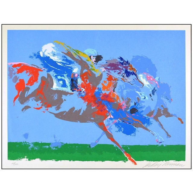 Abstract Expressionism Mid 20th Century In The Stretch, LeRoy Neiman For Sale - Image 3 of 7