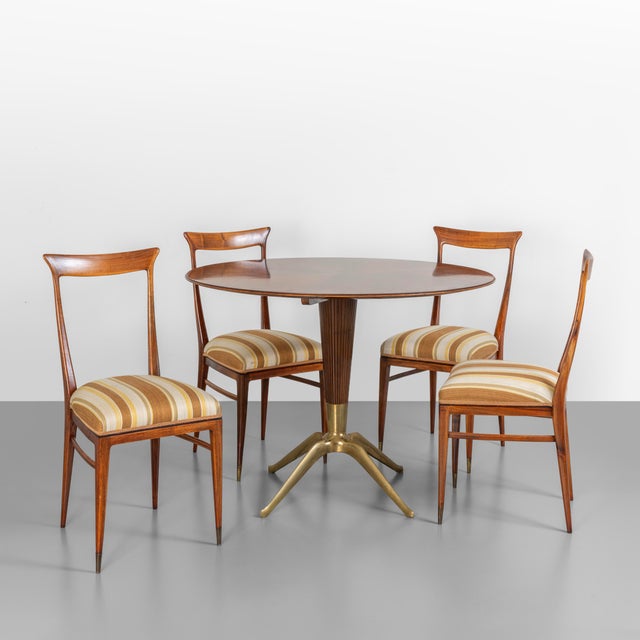 Table and Chairs from Melchiorre Bega, 1950s, Set of 5 For Sale - Image 4 of 4