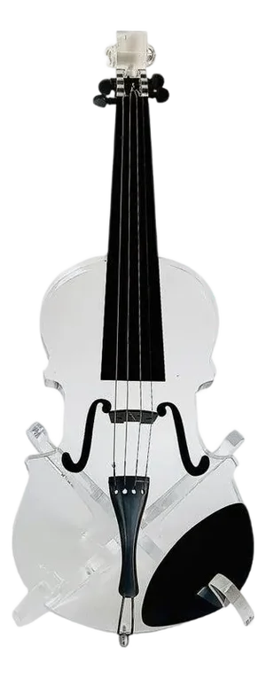 Custom-Made Lucite Violin Sculpture on Stand Signed and Numbered Limited Edition #1/10