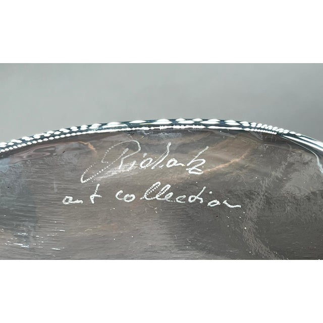 Vintage Iridescent Glass Bowl by Hans Jürgen Richartz for Mathildenhütte, 1970s For Sale - Image 8 of 16