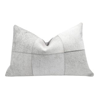 Canvello Genuine Cowhide Leather Decorative Throw Pillow With Feather Down Insert Included For Sale