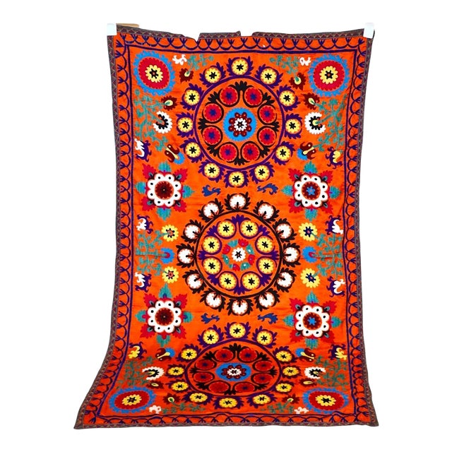 1970s Vintage Suzani Fabric For Sale