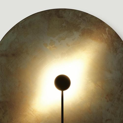 Large Brass Sol Wall Lamp by Sami Kallio for Konsthantverk For Sale - Image 3 of 8