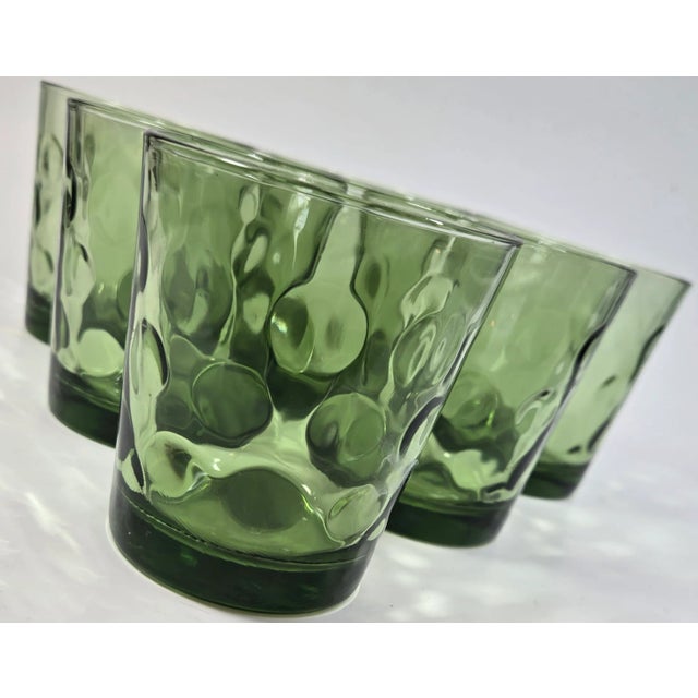 Mid 20th Century Whimsical Avocado Dot Lowballs- Set of 6 For Sale - Image 5 of 9