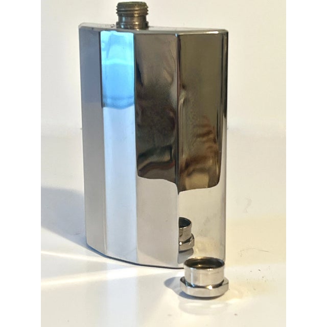 Mid 20th Century Crescent Shaped Ribbed Flask with Screw Lid For Sale - Image 5 of 7