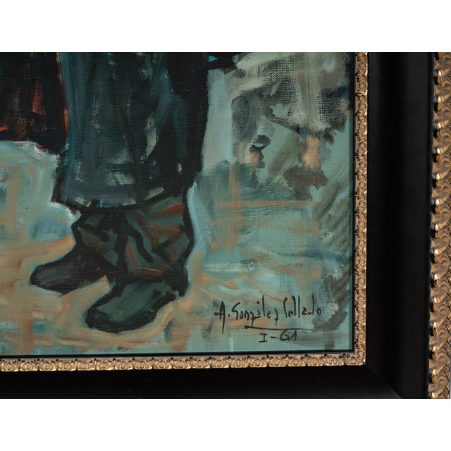 Expressionism Vintage Antonio Gonzalez Collado Original Oil Painting on Canvas For Sale - Image 3 of 6