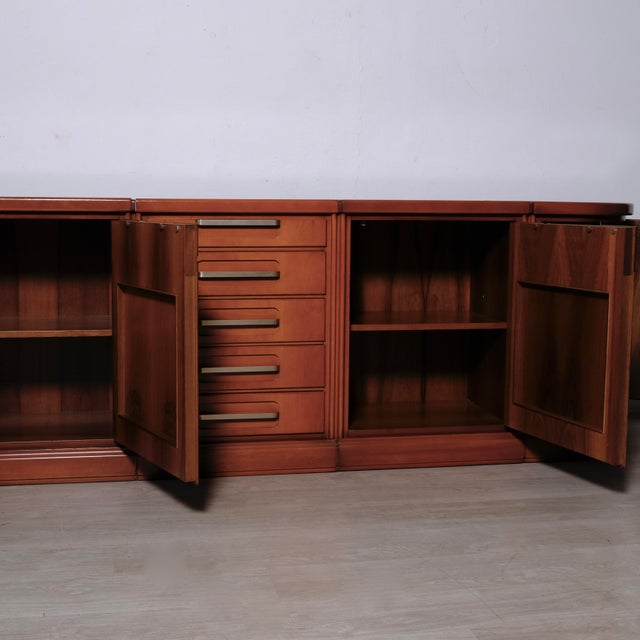 Italian Modular Sideboard in Wood, 1980s For Sale - Image 12 of 18