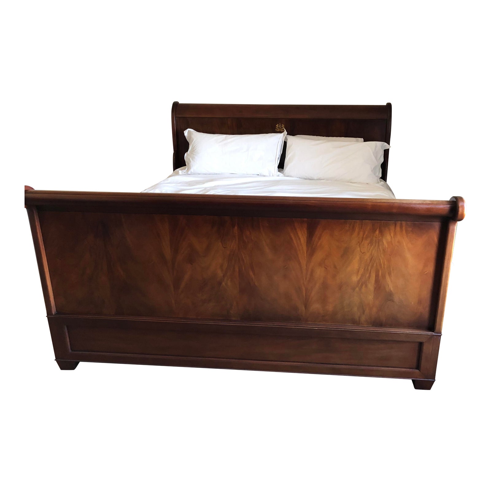 Ralph Lauren Sleigh Mahogany King Size Bed Chairish