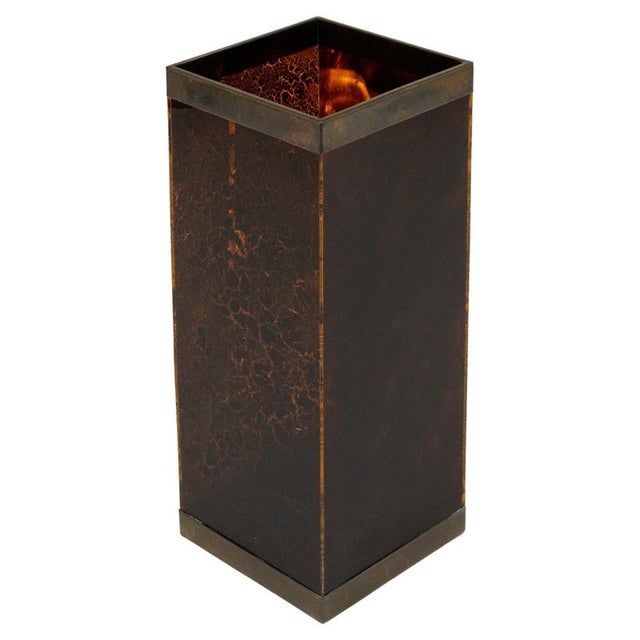 Umbrella Stand in Tortoiseshell Acrylic and Brass from Christian Dior, 1970s For Sale - Image 12 of 12