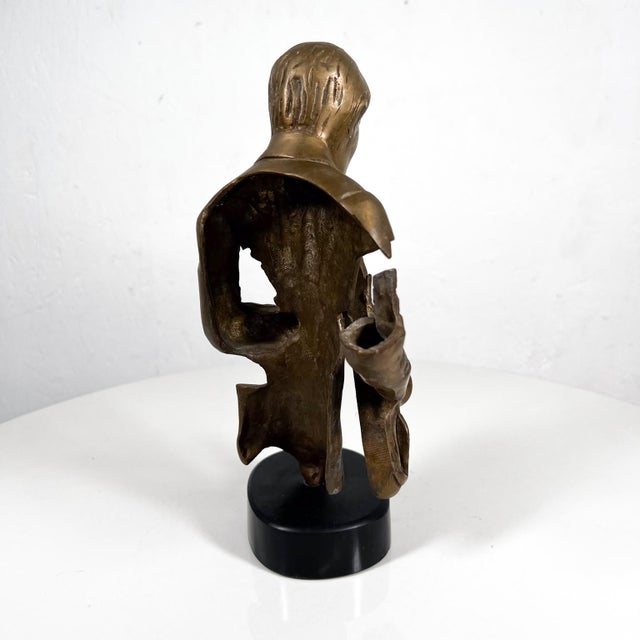 Vintage Jazz Player Saxaphone Musician Sculpture Figurine For Sale - Image 4 of 13