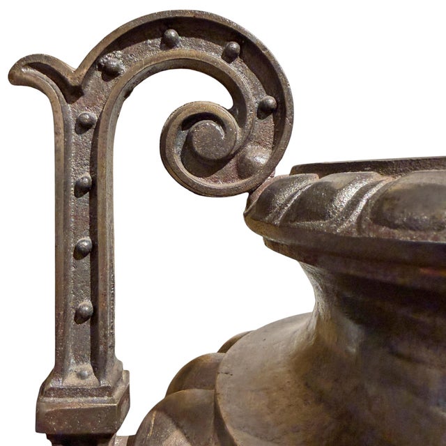French Cast Iron Urn For Sale - Image 9 of 11