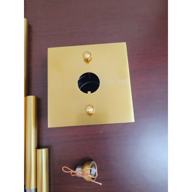 Hudson Valley Lighting 1990s Hudson Valley Lighting “Achilles 4132” Large 3‑Light Pendant — Acrylic & Brass For Sale - Image 4 of 10