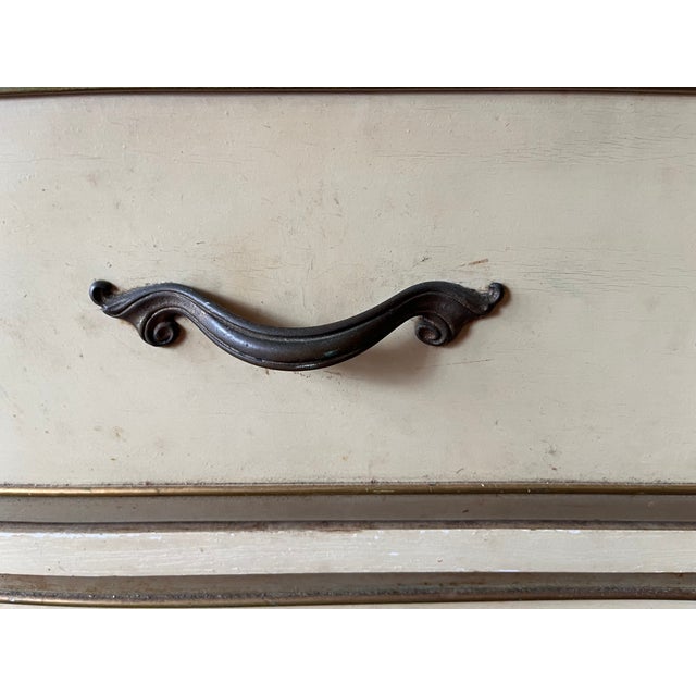 Wood Drexel French Provincial Style 9-Drawer Triple Dresser With Mirror | Serpentine Front | 1960s For Sale - Image 7 of 18