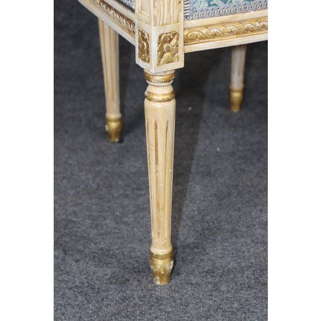 Set 10 French Louis XVI Style Parcel Gilt Dining Chairs. For Sale - Image 12 of 16