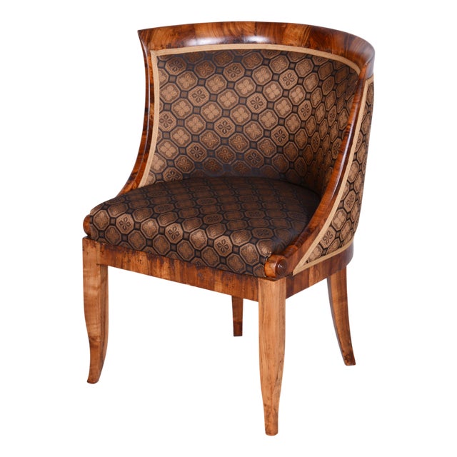 Biedermeier Walnut Armchair, Vienna, Austria, 1820s For Sale
