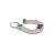 Contemporary Tiffany & Co. Platinum Diamond Emerald Amethyst Horseshoe Charm Pendant For Sale - Image 3 of 5