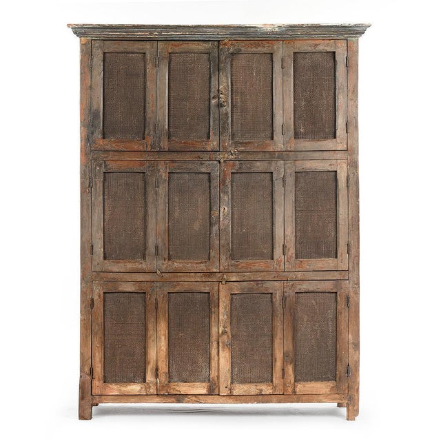 Storage Cabinet in Solid Wood and Zinc For Sale - Image 8 of 8