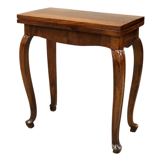 18th Century Louis XV Italian Table Console in Walnut For Sale