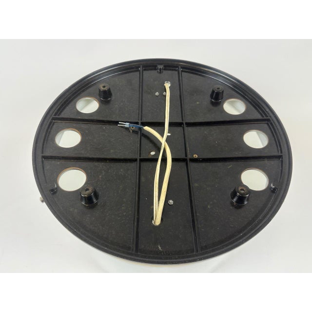 Glass Bauhaus Bakelite Ceiling Lamp from Napako, 1930s For Sale - Image 7 of 9