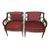 Vintage Hollywood Regency Velvet Barrel Back Circle Armchairs - a Pair For Sale