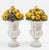 A Pair of Vintage Italian Majolica Fruit Topiary Centerpiece Urns For Sale - Image 4 of 9