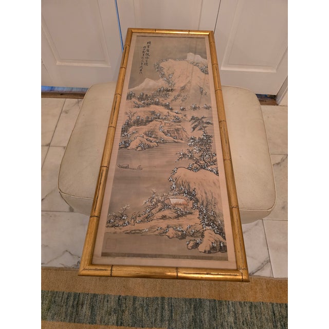 Antique Asian Signed Double Red Seal Watercolor Painting For Sale - Image 10 of 16