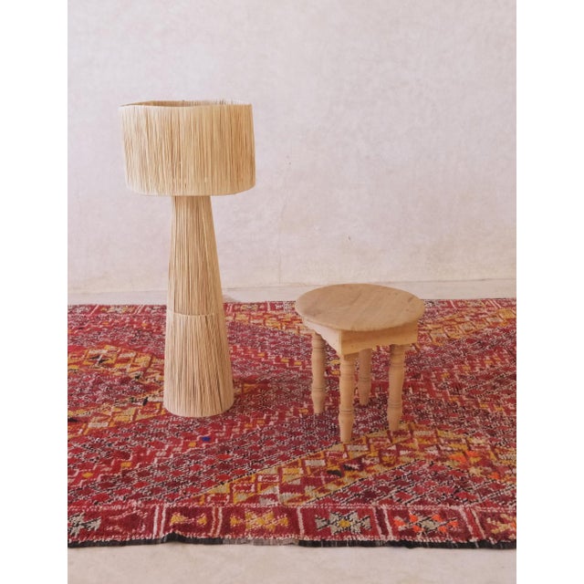 Red Collectible Moroccan Wool Rug - 11.3 X 6.1 Ft For Sale - Image 4 of 8