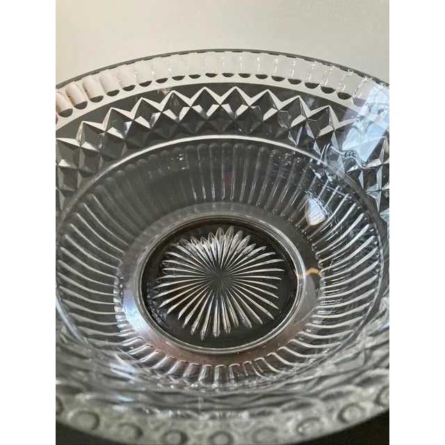 English Art Deco Crystal Glass and Silver Centerpiece Bowl, Circa Early 20th Century For Sale In New York - Image 6 of 12