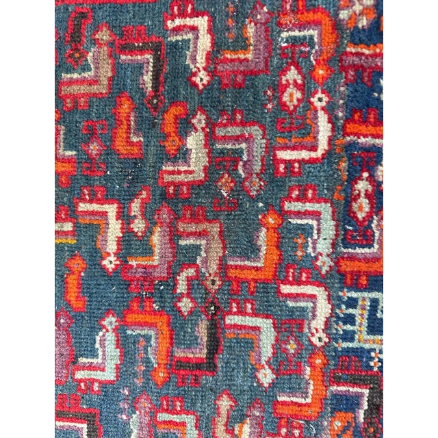 Brown Antique Distressed Malayer Rug, 1890s For Sale - Image 8 of 16