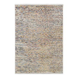Modern Multicolor Hand Knotted Wool Rug