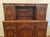 French country sideboard with upper structure , floral carving on solid oak cabinet. C. 1910 origin France. The server is...
