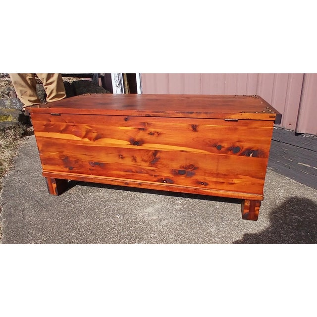 Antique Ed Roos Forest Park Cedar Chest With Riveted Copper Hardware 1920s For Sale - Image 14 of 14